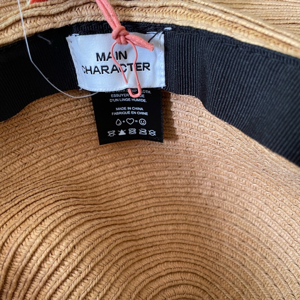 Nwt Aritzia Main Character Straw Beach Hat View 5